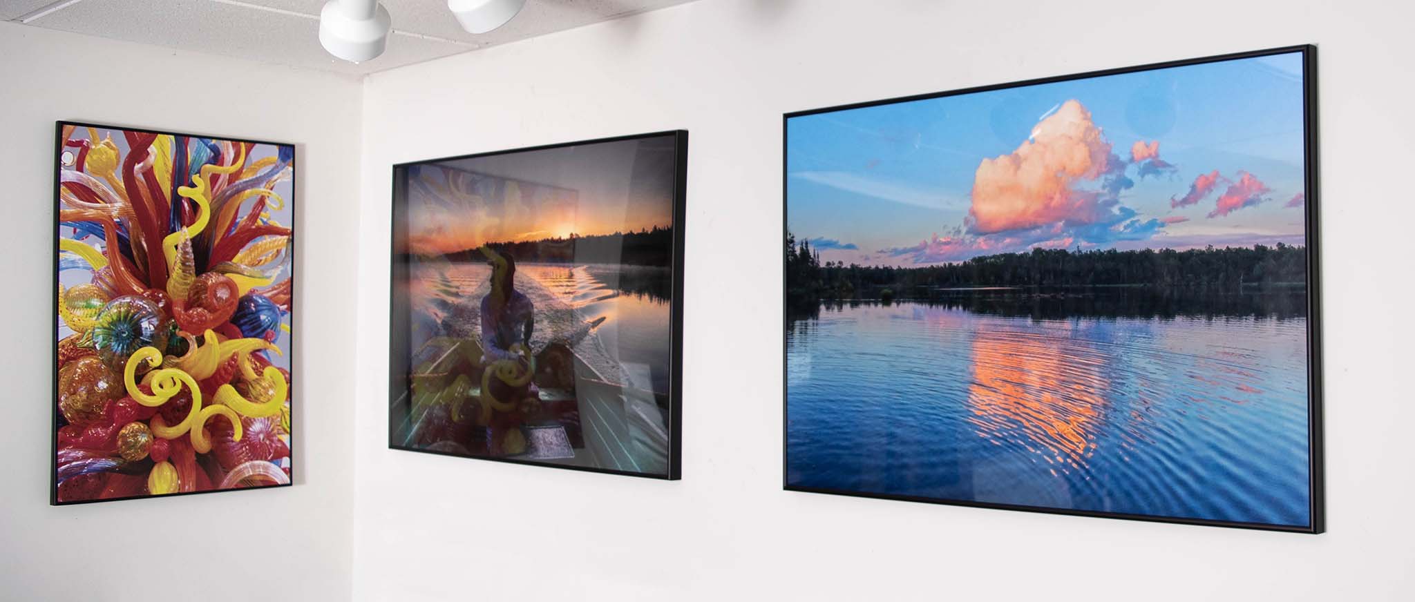 Frames on a wall